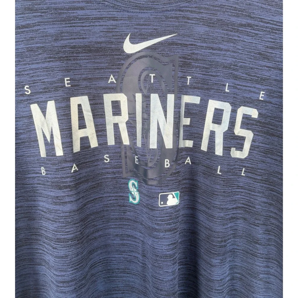 Nike Seattle Mariners MLB Authentic Collection Dri-FIT T-Shirt Mens XXL Blue New - Picture 4 of 8